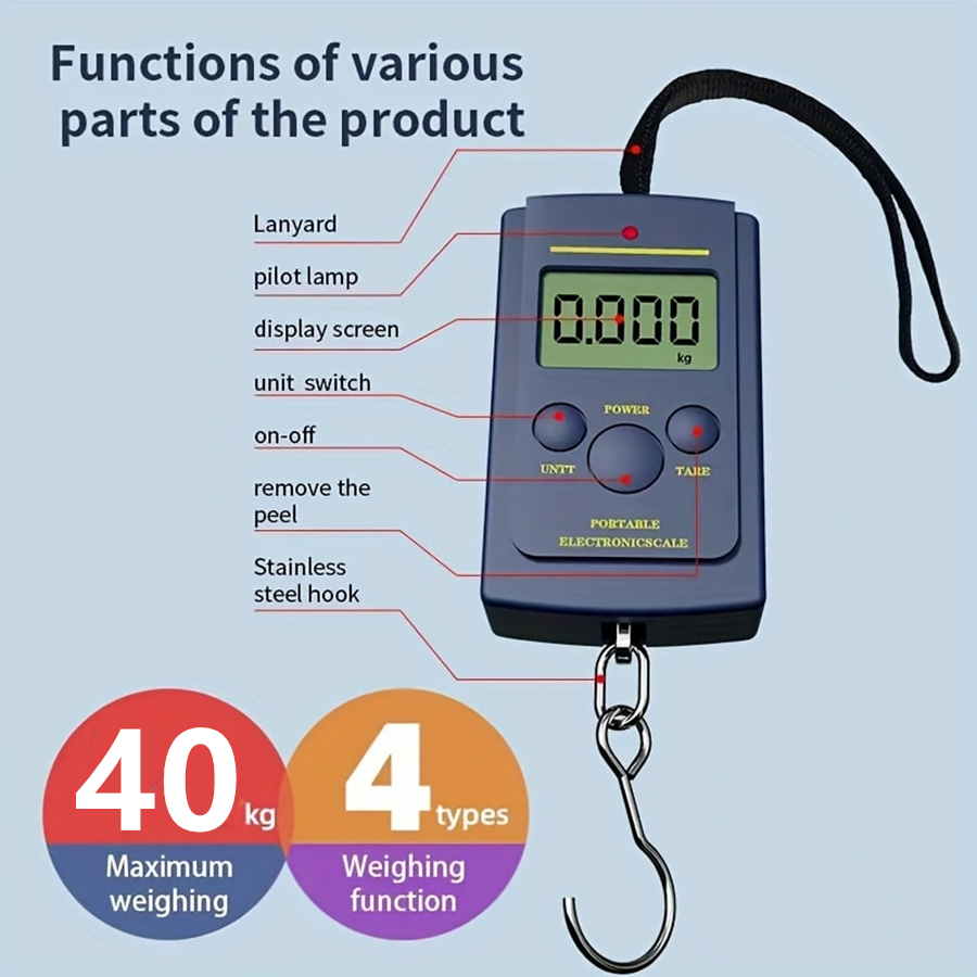 Fishing Equipment For Beginners - 40kg multifonctionnel Mini électronique numérique Portable