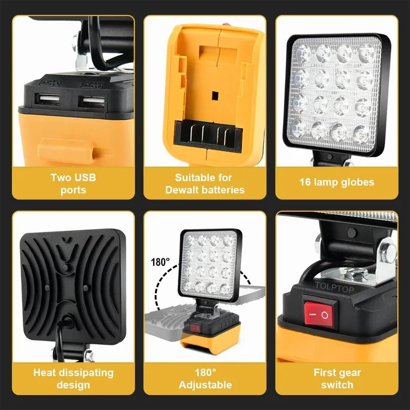 Dewalt-Projecteur LED sans fil - Fishing Equipment For Beginners avis et prix
